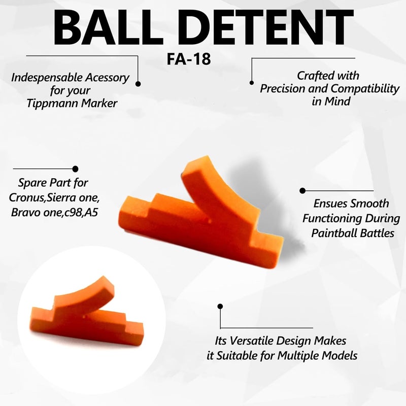 auaurly Ball Latch Detent FA-18 Replacement Fit for Tippmann 98, A5, X7 Ball Latch Detent Paintball Ball Keeper(Select Qty) - Image 2